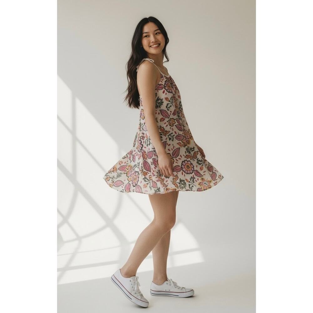 Rag & Bone Women's Bailey Self Tie Floral Minidress White Multi Size XS NWT
